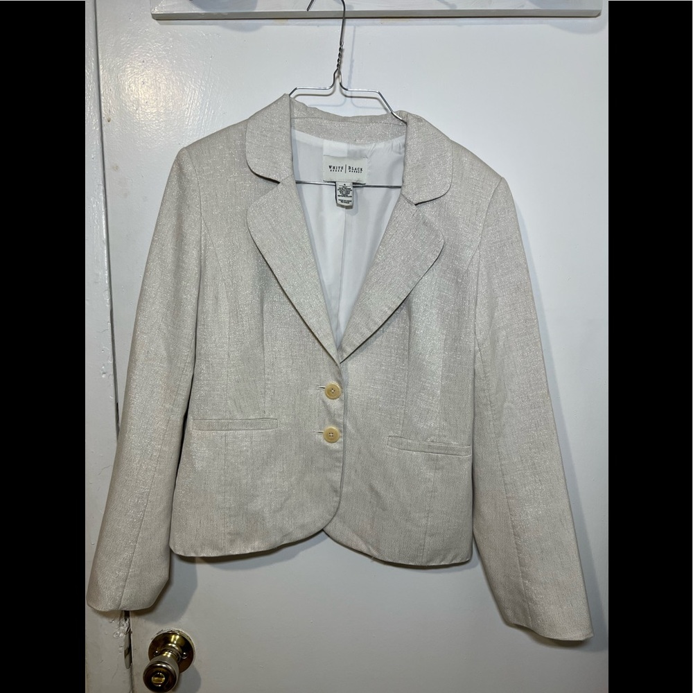 WHBM Cream Spark blazer